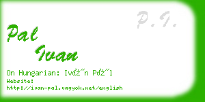 pal ivan business card